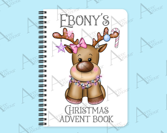 Cute Pink Reindeer Advent Activity Book