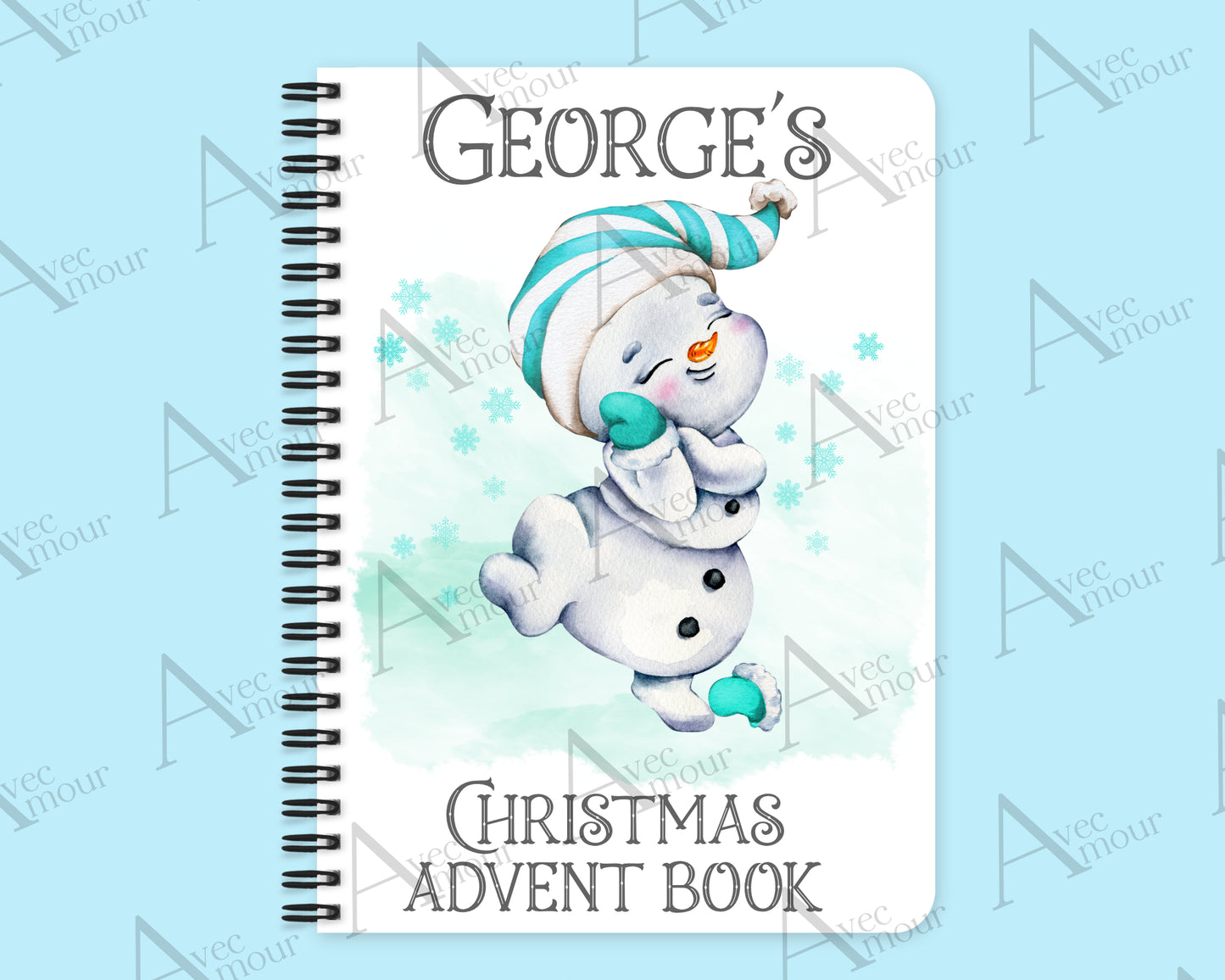 Cute Pink Snowman Advent Activity Book