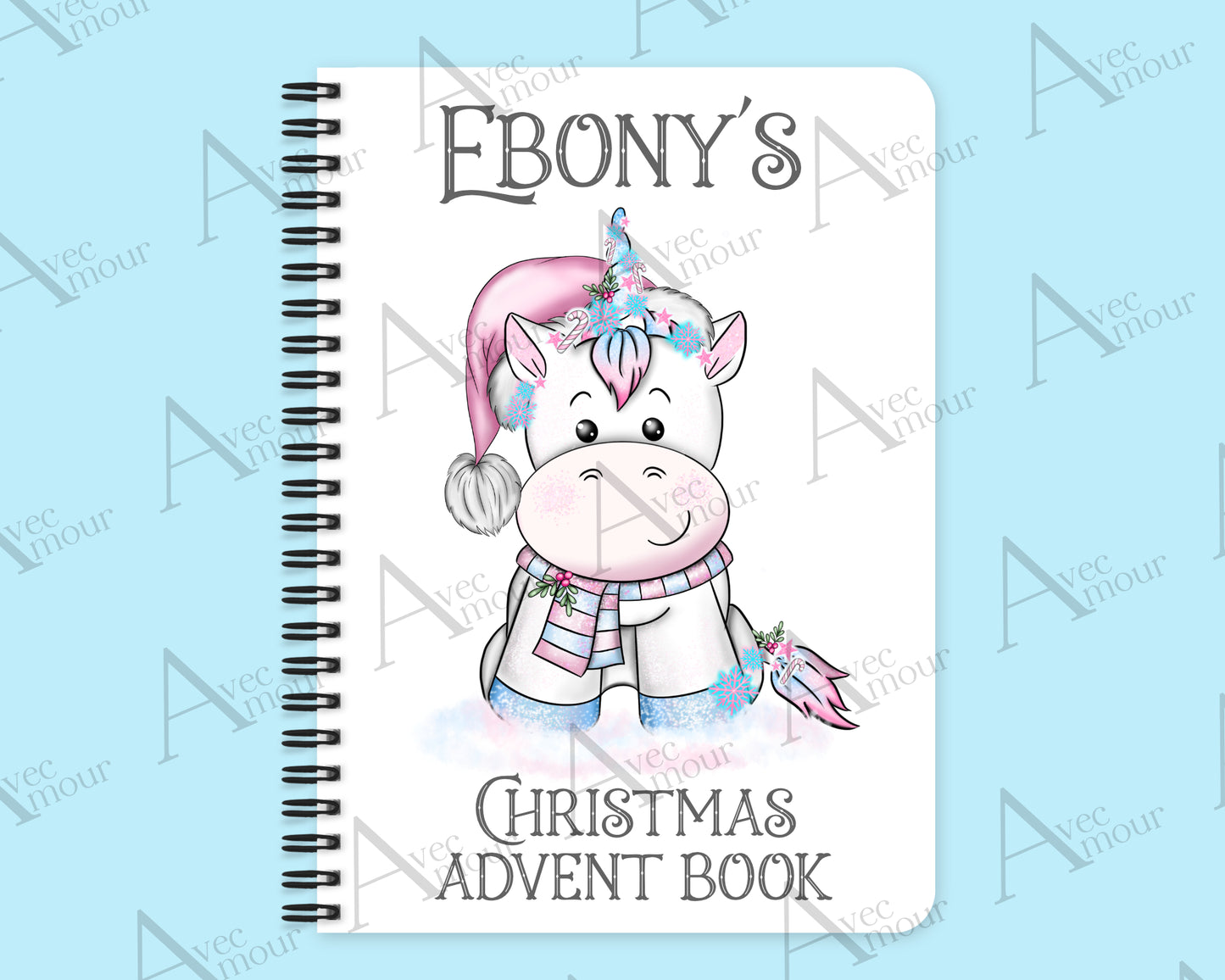 Cute Red Unicorn Advent Activity Book